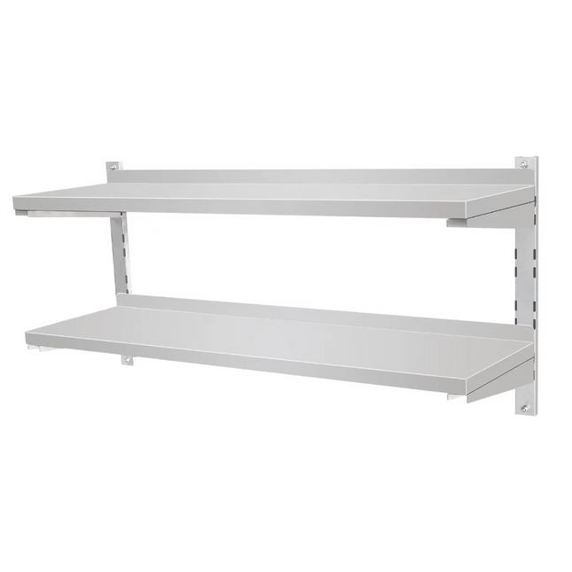 141035 - Stainless Steel Double Wall Shelf 1200mm