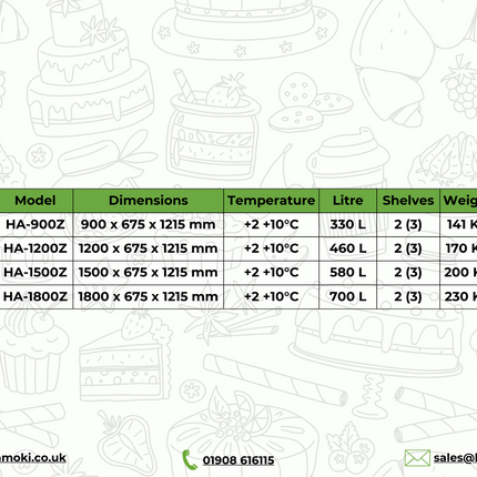 251016 - Commercial Cake Display Fridge & Counters - HA-1500Z