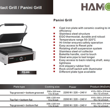 101015 - Contact Grill Double / Smooth