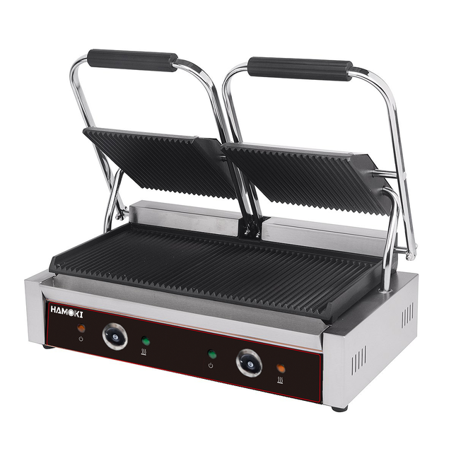 101017 - Contact Grill Twin / Ribbed