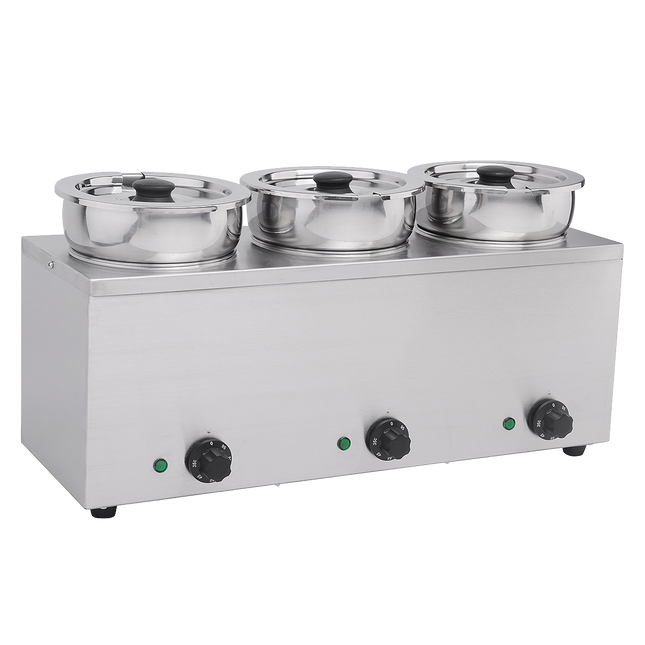 101049 - Hamoki Bain Marie with Hot Pot 3.5Lx3