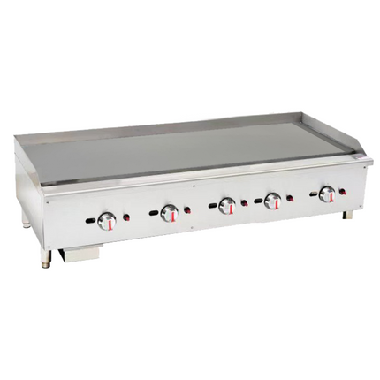 101082-P - Gas Countertop Griddle with Chrome Plate - 5 Control