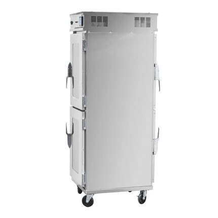 101108 - Freestanding 2 Tier Pass Through Mobile Hot Holding Cabinet - 14 Shelves - HC-14
