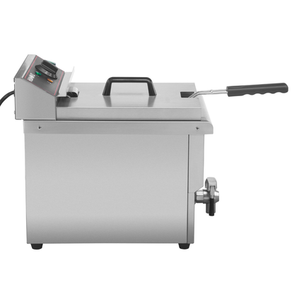101109 - Commercial Countertop Electric Fryer - 8 Litre (Oil) Single Tank with Drain Tap