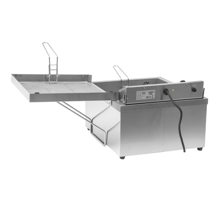 101111 - Commercial Electric Doughnut Fryer - 12 Litre (Oil) Countertop Single Tank with Drain Tap