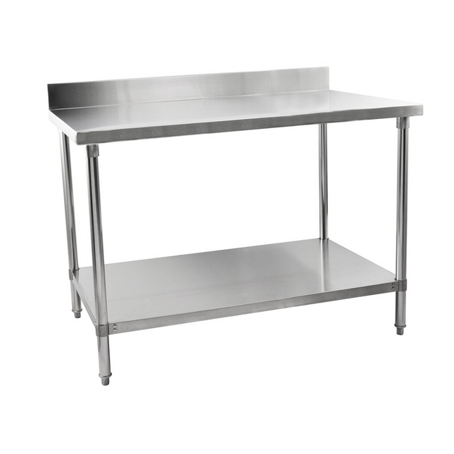 141007 - Stainless Steel Table With Backsplash 900mm