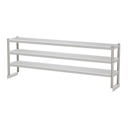 1410545 - Stainless Steel Triple Tier Overshelf for Prep Tables 1800 mm Wide