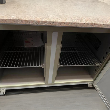 221032 - 2 Door Refrigerated Pizza Counter with Granite Worktop - 380L (PZ2600)