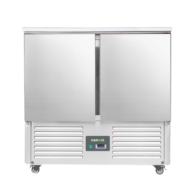 221034 - 2 Door Refrigerated Salad Counter with Lid and Cutting Board - 215L (S900)