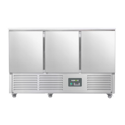 221041 - 3 Door Refrigerated Salad Counter with Stainless Steel Top - 346L (S903SSTOP)
