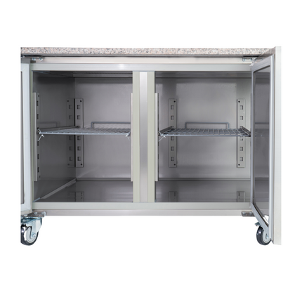 221050 - 2 Door Refrigerated Sandwich Counter with Granite worktop - 394L