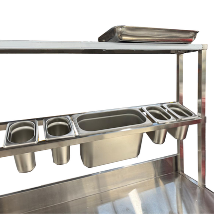 231063 - Stainless Steel GN Garnish Rail Holder for Prep Tables 1200mm Wide