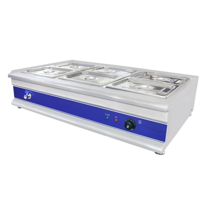 291007 - Hamoki BM-6T Wet Heat Bain Marie – GN Pan, Plug In with Drain Tap