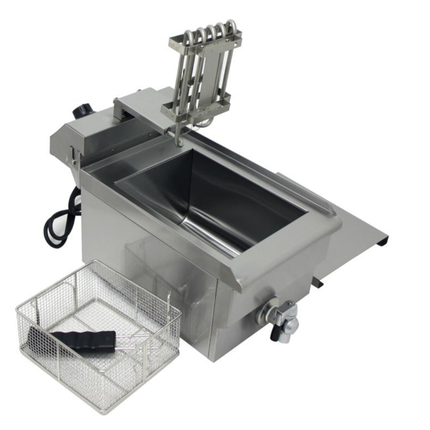 291018 - Countertop Commercial Electric Fryer - 9.5 Litre (Oil) Single Tank with Drain Tap | EF-131V-P