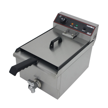 291018 - Countertop Commercial Electric Fryer - 9.5 Litre (Oil) Single Tank with Drain Tap | EF-131V-P