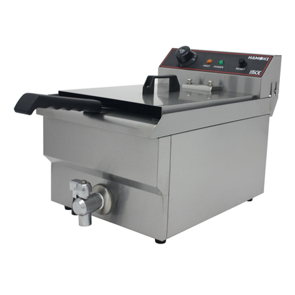 291018 - Countertop Commercial Electric Fryer - 9.5 Litre (Oil) Single Tank with Drain Tap | EF-131V-P