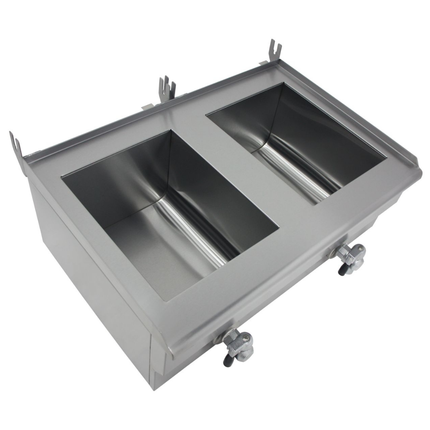 291019 - Countertop Commercial Electric Fryer - 2x9.5 Litre (Oil) Twin Tank with Drain Taps | EF-132V-P