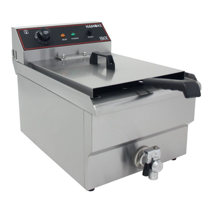 291020 - Countertop Commercial Electric Fryer - 11.5 Litre (Oil) Single Tank with Drain Tap | EF-161V-P