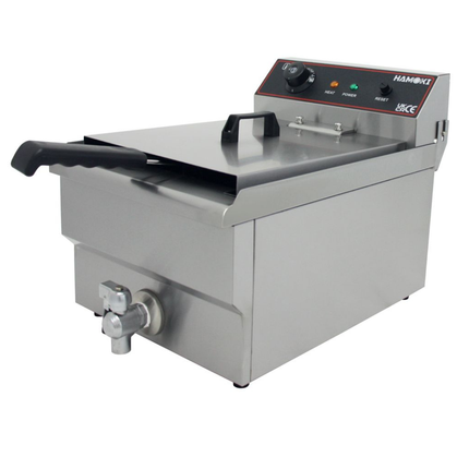 291020 - Countertop Commercial Electric Fryer - 11.5 Litre (Oil) Single Tank with Drain Tap | EF-161V-P