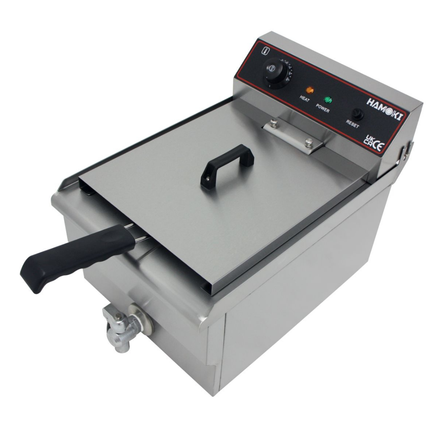 291020 - Countertop Commercial Electric Fryer - 11.5 Litre (Oil) Single Tank with Drain Tap | EF-161V-P