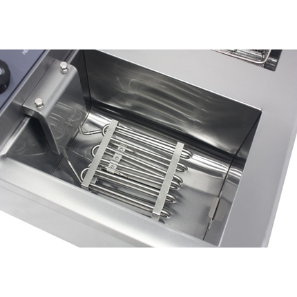 291021 - Countertop Commercial Electric Fryer - 2x11.5 Litre (Oil) Twin Tank with Drain Taps | EF-162V-P