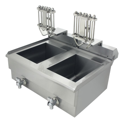 291021 - Countertop Commercial Electric Fryer - 2x11.5 Litre (Oil) Twin Tank with Drain Taps | EF-162V-P