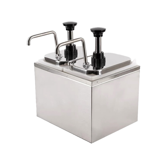 301081 - Condiment/Sauce Dispenser with Stainless Steel Pump 2 x 2 Litre