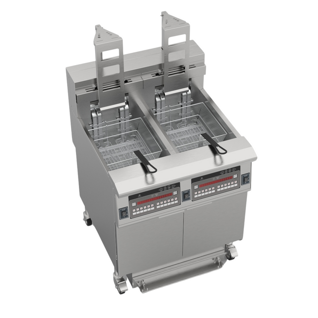 341008 - Freestanding Electric Auto-Lift Open Fryer 2 x 26L