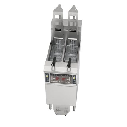 341012 - Freestanding Electric Auto-Lift Open Fryer 2 x 13L