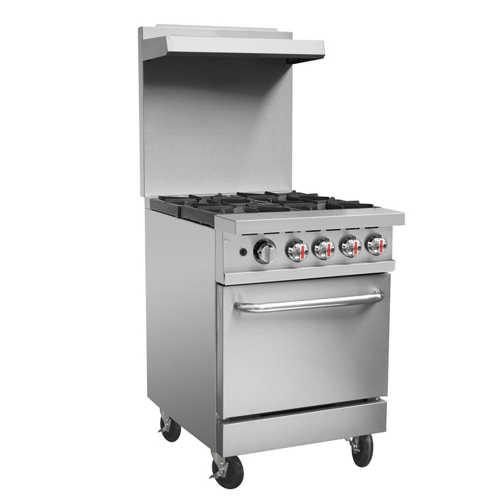 101114 - Ferrowick Commercial 4 Burner Gas Cooker with Oven HKR-4S-H