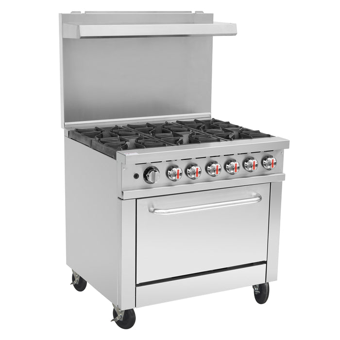 101115 - Ferrowick Gas Range 6 Open Burner with Oven HKR-6S-H