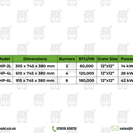 101103 - Gas Hotplate 6L 90cm