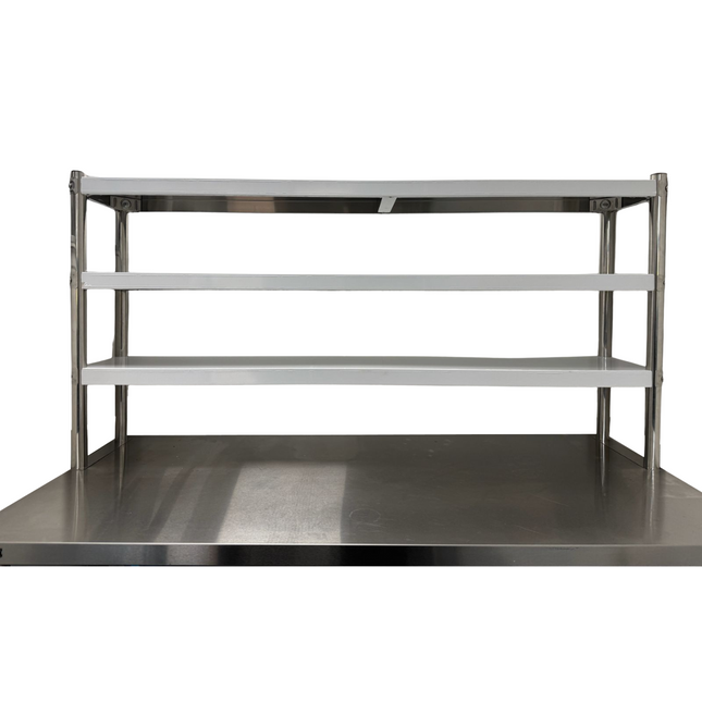 141056 - Stainless Steel Triple Tier Overshelf for Prep Tables 1200 mm Wide