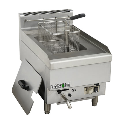 101118 - Commercial Countertop Gas Fryer - 9.5 Litre (Oil) Single Tank with Drain Tap | 6G-TRC-1
