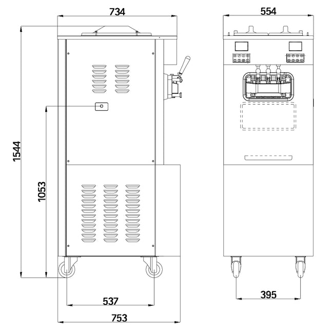 331008 - Ferrowick Ice Cream Machine IC55L (hardwired, Dual-System)