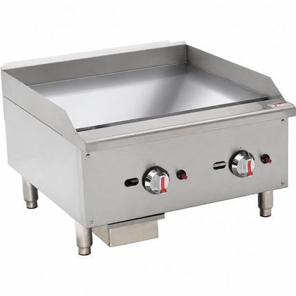 101058-P - Gas Countertop Griddle with Chromed Plate - Dual Control