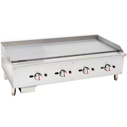 101060-P - Gas Countertop Griddle with Chrome Plate - Quad Control