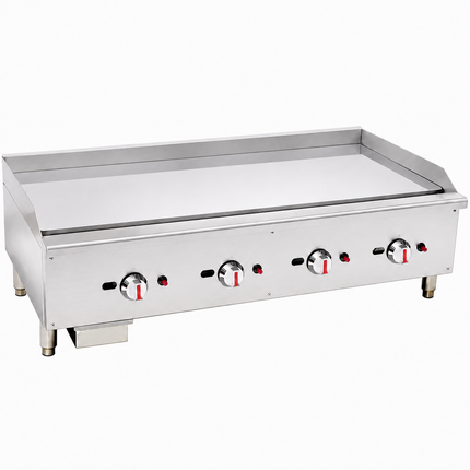 101060-P - Gas Countertop Griddle with Chromed Plate - Quad Control