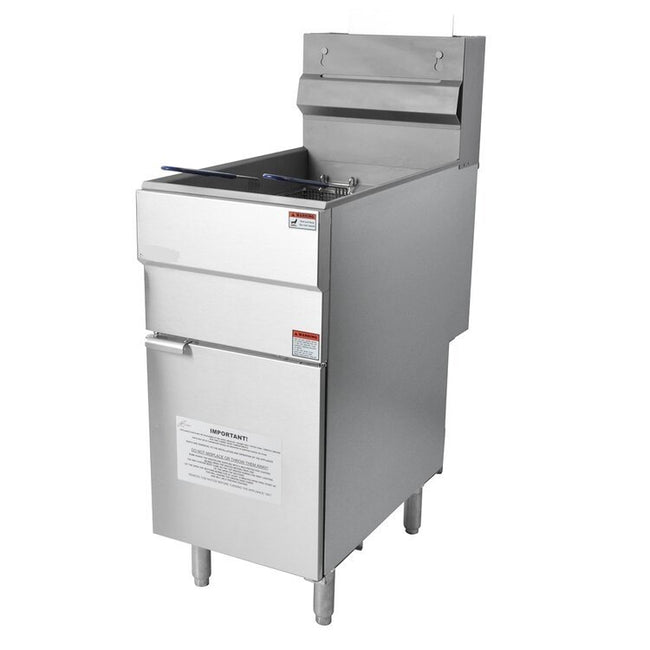 101071-LPG - GF120 4 Burner, Single Tank Gas Fryer with Twin Baskets in LPG