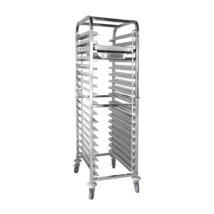 301006 - Multifunctional Racking Trolley 18 Shelves for Both GN Pan 1/1 , 40x60 cm Trays