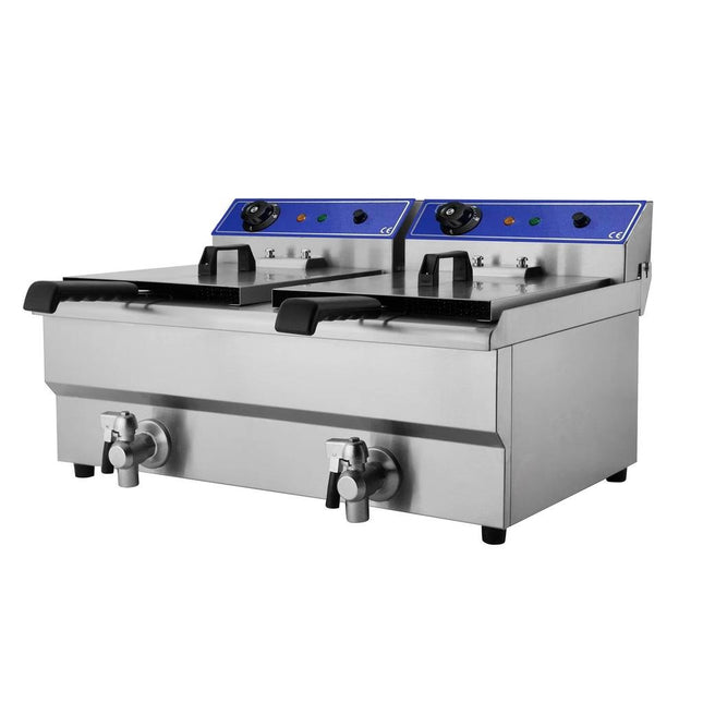 161006 - Countertop Electric Fryer - 2 x 8 Litre (Oil) Twin Tank with Tap