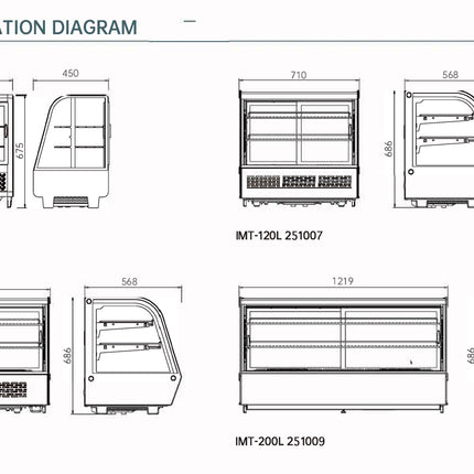 251007 - Counter Top Display Cooler - 120L